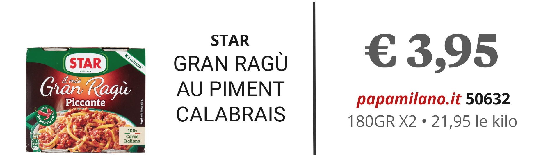 STAR GRAN RAGÙ AU PIMENT CALABRAIS